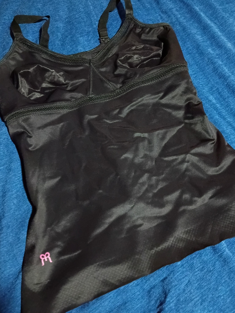 Ruby Ribbon Black Shapewear Camasol with Pink Logo